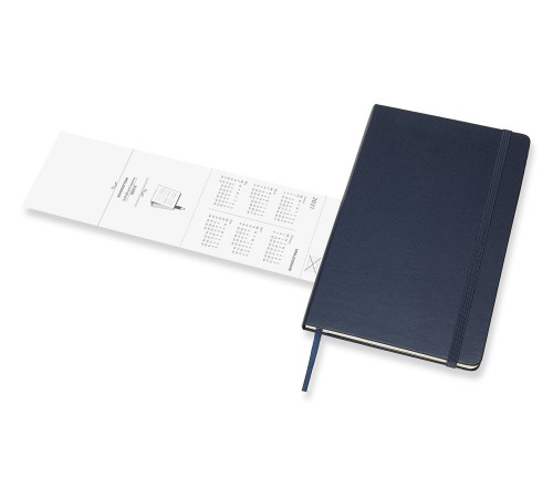 Еженедельник Moleskine CLASSIC WKNT Large 130х210мм 144стр. синий сапфир
