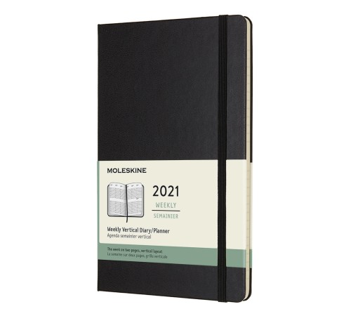 Еженедельник Moleskine CLASSIC WKLY VERTICAL Large 130х210мм 144стр. черный