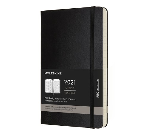 Еженедельник Moleskine PRO VERTICAL Large 130х210мм 168стр. черный