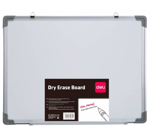Доска магнитно-маркерная Deli E39032A лак белый 60x45см алюминиевая рама