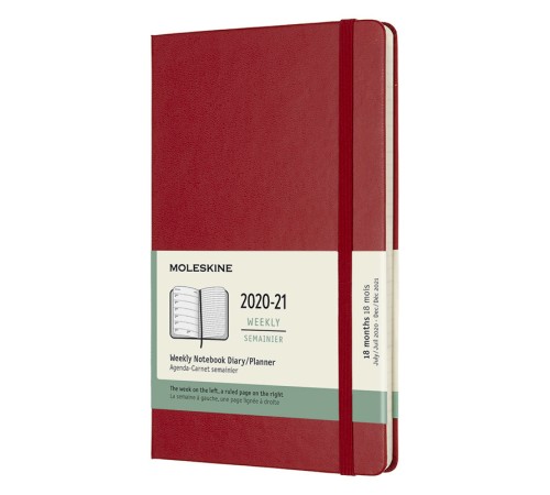 Еженедельник Moleskine ACADEMIC WKNT Large 130х210мм датир.18мес 208стр. красный Еженедельник Moleskine ACADEMIC WKNT Large 130х210мм датир.18мес 208стр. красный
