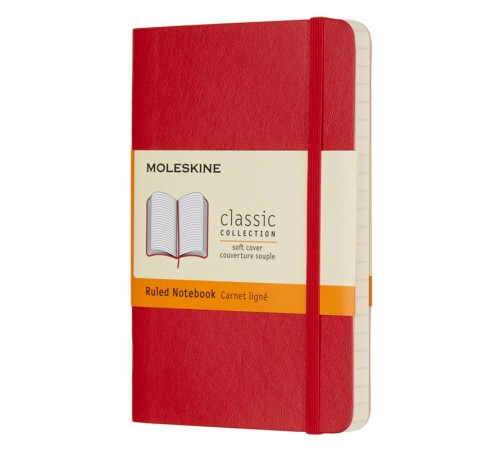 Блокнот Moleskine CLASSIC SOFT QP611F2 Pocket 90x140мм 192стр. линейка мягкая обложка красный Блокнот Moleskine CLASSIC SOFT QP611F2 Pocket 90x140мм 192стр. линейка мягкая обложка красный