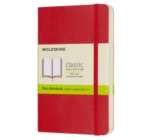 Блокнот Moleskine CLASSIC SOFT QP613F2 Pocket 90x140мм 192стр. нелинованный мягкая обложка красный