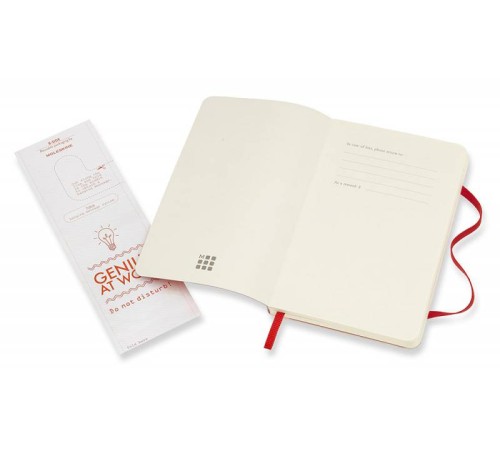 Блокнот Moleskine CLASSIC SOFT QP613F2 Pocket 90x140мм 192стр. нелинованный мягкая обложка красный