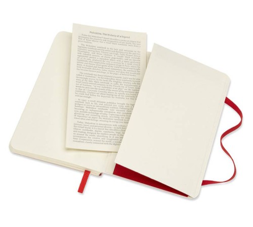 Блокнот Moleskine CLASSIC SOFT QP613F2 Pocket 90x140мм 192стр. нелинованный мягкая обложка красный