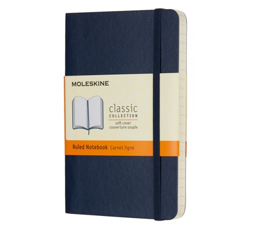 Блокнот Moleskine CLASSIC SOFT QP611B20 Pocket 90x140мм 192стр. линейка мягкая обложка синий сапфир Блокнот Moleskine CLASSIC SOFT QP611B20 Pocket 90x140мм 192стр. линейка мягкая обложка синий сапфир