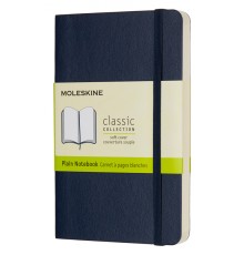 Блокнот Moleskine CLASSIC SOFT QP613B20 Pocket 90x140мм 192стр. нелинованный мягкая обложка синий сапфир