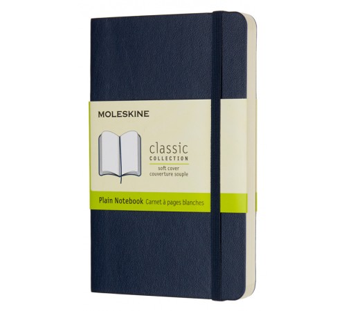 Блокнот Moleskine CLASSIC SOFT QP613B20 Pocket 90x140мм 192стр. нелинованный мягкая обложка синий сапфир Блокнот Moleskine CLASSIC SOFT QP613B20 Pocket 90x140мм 192стр. нелинованный мягкая обложка синий сапфир