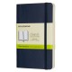 Блокнот Moleskine CLASSIC SOFT QP613B20 Pocket 90x140мм 192стр. нелинованный мягкая обложка синий сапфир