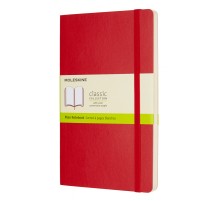 Блокнот Moleskine CLASSIC SOFT QP618F2 Large 130х210мм 192стр. нелинованный мягкая обложка красный