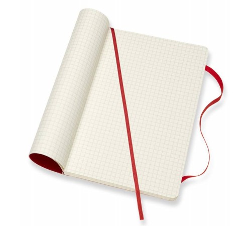 Блокнот Moleskine CLASSIC SOFT QP617F2 Large 130х210мм 192стр. клетка мягкая обложка красный