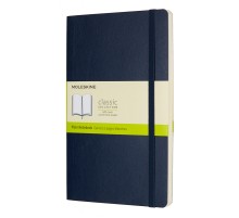 Блокнот Moleskine CLASSIC SOFT QP618B20 Large 130х210мм 192стр. нелинованный мягкая обложка синий сапфир