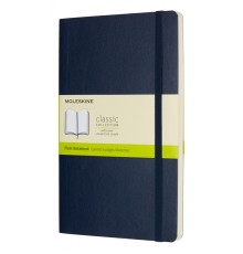 Блокнот Moleskine CLASSIC SOFT QP618B20 Large 130х210мм 192стр. нелинованный мягкая обложка синий сапфир