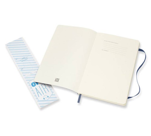 Блокнот Moleskine CLASSIC SOFT QP618B20 Large 130х210мм 192стр. нелинованный мягкая обложка синий сапфир
