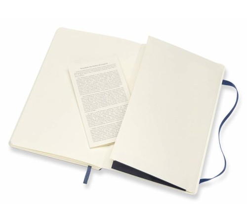 Блокнот Moleskine CLASSIC SOFT QP618B20 Large 130х210мм 192стр. нелинованный мягкая обложка синий сапфир