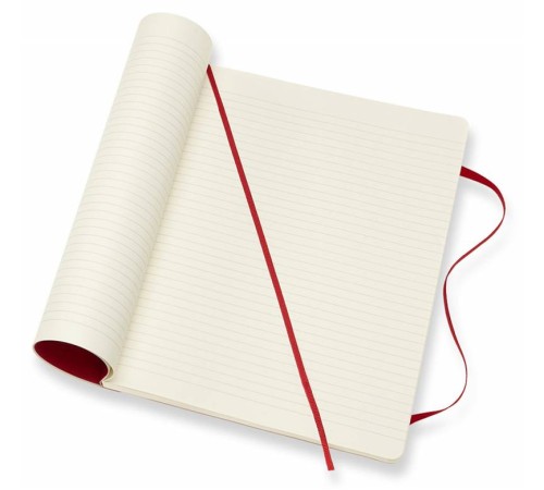 Блокнот Moleskine CLASSIC SOFT QP621F2 XLarge 190х250мм 192стр. линейка мягкая обложка красный