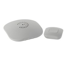 ЭРА Б0017748 Звонок беспроводной BIONIC White {6 мелодий, регулятор громкости, радиус 100м, кнопка IP44}