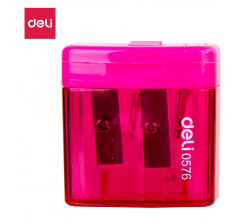 Точилка для карандашей ручная Deli E0574 Cubic 1 отверстие пластик ассорти дисплей