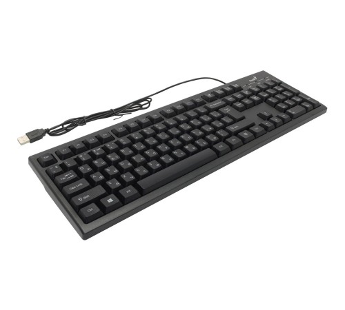 Клавиатура проводная мультимедийная Genius Smart KB-100. 12 мультимидийных клавиш, USB, поддержка приложения Genius Key support, кабель 1.5 м. Цвет: черный