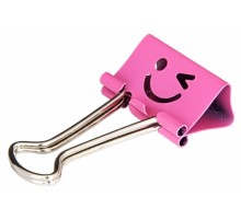 Зажимы Deli 8487 smile 19мм ассорти (упак.:40шт) пластиковая туба