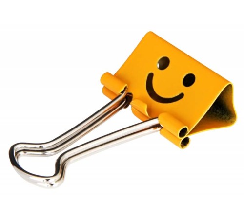 Зажимы Deli 8487 smile 19мм ассорти (упак.:40шт) пластиковая туба