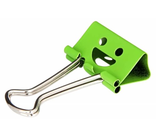 Зажимы Deli 8487 smile 19мм ассорти (упак.:40шт) пластиковая туба