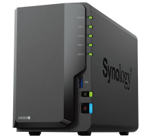 Системы хранения данных Synology  DC 2,0GhzCPU/2GB(upto6)/RAID0,1/up to 2HDDs SATA(3,5' 2,5')/2xUSB3.2/2GigEth/iSCSI/2xIPcam(up to 25)/1xPS /1YW (repl DS220+) (DS224+)