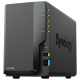 Системы хранения данных Synology  DC 2,0GhzCPU/2GB(upto6)/RAID0,1/up to 2HDDs SATA(3,5' 2,5')/2xUSB3.2/2GigEth/iSCSI/2xIPcam(up to 25)/1xPS /1YW (repl DS220+) (DS224+)