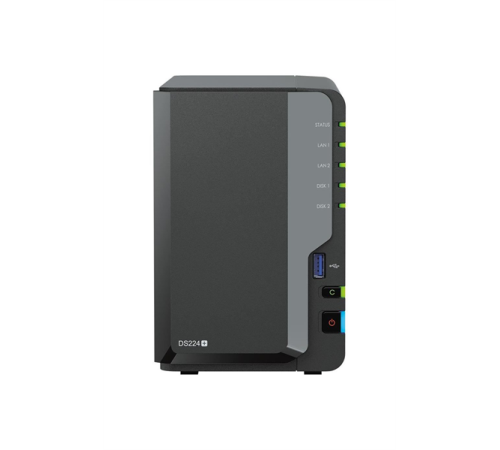Системы хранения данных Synology  DC 2,0GhzCPU/2GB(upto6)/RAID0,1/up to 2HDDs SATA(3,5' 2,5')/2xUSB3.2/2GigEth/iSCSI/2xIPcam(up to 25)/1xPS /1YW (repl DS220+) (DS224+)