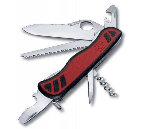 Нож перочинный Victorinox Forester M Grip (0.8361.MC) 111мм 12функций красный/черный Нож перочинный Victorinox Forester M Grip (0.8361.MC) 111мм 12функций красный/черный
