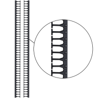 Каб. гребенка 42u глуб. 106 мм, для  шк.dcs шир. 800 мм, 2 шт. в компл., черн. Кабельная гребенка 42U с пальцами глубиной 106 мм, для шкафов LANMASTER DCS шириной 800 мм, 2 шт. в компл., черная (LAN-DC-CB-42Ux8-PF/S)