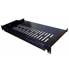Полка стационарная Lanmaster TWT-CB-SFBF250-1U/18 1U нагр.:18кг. 19" 250мм черный (упак.:1шт)