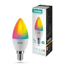 Camelion Умная светодиодная лампа LSH7/С35/RGBCW/Е14/WIFI (Эл.лампа светодиодная 7Вт Е14 RGB+DIM+CW 220В WiFi)