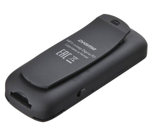Плеер Flash Digma R3 8Gb черный/0.8"/FM/microSDHC/clip