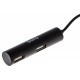 Разветвитель USB 2.0 Buro BU-HUB4-0.5R-U2.0 4порт. черный