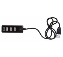 Разветвитель USB 2.0 Buro BU-HUB4-0.5L-U2.0 4порт. черный