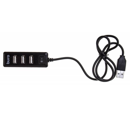 Разветвитель USB 2.0 Buro BU-HUB4-0.5L-U2.0 4порт. черный Разветвитель USB 2.0 Buro BU-HUB4-0.5L-U2.0 4порт. черный