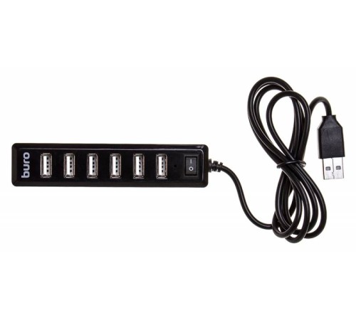 Разветвитель USB 2.0 Buro BU-HUB7-1.0-U2.0 7порт. черный Разветвитель USB 2.0 Buro BU-HUB7-1.0-U2.0 7порт. черный