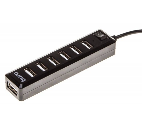 Разветвитель USB 2.0 Buro BU-HUB7-1.0-U2.0 7порт. черный Разветвитель USB 2.0 Buro BU-HUB7-1.0-U2.0 7порт. черный
