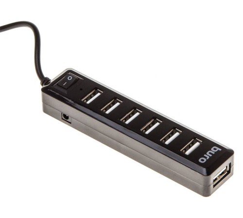 Разветвитель USB 2.0 Buro BU-HUB7-1.0-U2.0 7порт. черный Разветвитель USB 2.0 Buro BU-HUB7-1.0-U2.0 7порт. черный