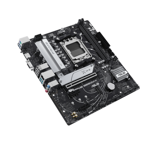 Материнская плата ASUS PRIME B650M-K, Socket AM5, B650, 2*DDR5, HDMI+VGA, 4xSATA 6+ RAID, 2xM2,  USB 3.2, USB 2.0, mATX; 90MB1F60-M0EAY0 (PRIME B650M-K)