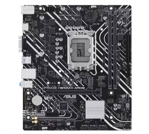 Материнская плата ASUS PRIME H610M-K ARGB, LGA1700, H610, 2*DDR5, VGA + HDMI, 4 SATA 6, M.2, USB 3.2, USB 2.0, mATX ; 90MB1G90-M0EAY0 (PRIME H610M-K ARGB)