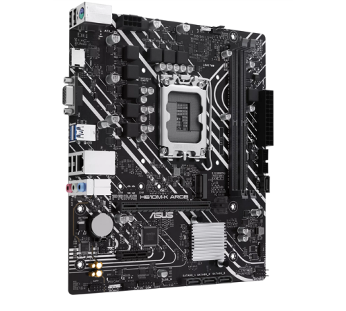 Материнская плата ASUS PRIME H610M-K ARGB, LGA1700, H610, 2*DDR5, VGA + HDMI, 4 SATA 6, M.2, USB 3.2, USB 2.0, mATX ; 90MB1G90-M0EAY0 (PRIME H610M-K ARGB)