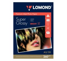 Фотобумага Lomond 1103130 A3/260г/м2/20л./белый высокоглянцевое для струйной печати