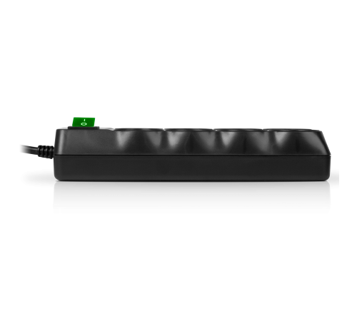 SVEN Фильтр SF-08E-16 3,0 м (8 розеток с защитными шторками,16А) черный, цветная коробка [SV-021610]