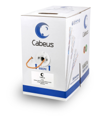 Cabeus FTP-4P-Cat.5e-SOLID-LSZH Кабель витая пара экранированная FTP (F/UTP), категория 5e, 4 пары (24 AWG), экран - фольга, LSZH, нг(А)-HF, 305 м (FTP-4P-Cat.5e-SOLID-LSZH)