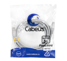 Патч-корд f/utp,категория 5е, 2xrj45/8p8c, экранированный, серый, lszh, 3м Cabeus PC-FTP-RJ45-Cat.5e-3m-LSZH Патч-корд F/UTP,категория 5е, 2xRJ45/8p8c, экранированный, серый, LSZH, 3м (PC-FTP-RJ45-Cat.5e-3m-LSZH)