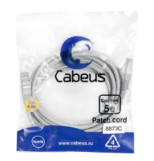 Патч-корд f/utp,категория 5е, 2xrj45/8p8c, экранированный, серый, lszh, 3м Cabeus PC-FTP-RJ45-Cat.5e-3m-LSZH Патч-корд F/UTP,категория 5е, 2xRJ45/8p8c, экранированный, серый, LSZH, 3м (PC-FTP-RJ45-Cat.5e-3m-LSZH)