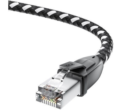 GCR Патч-корд PROF прямой 5.0m, UTP медь кат.6, STRONG черно-белый нейлон, ethernet high speed 10 Гбит/с, T568B, GCR-52779 Greenconnect RJ45(m) - RJ45(m) Cat. 6 UTP нейлон 5.0м чёрно-белый (GCR-52779) GCR Патч-корд PROF прямой 5.0m, UTP медь кат.6, STRONG черно-белый нейлон, ethernet high speed 10 Гбит/с, T568B, GCR-52779 Greenconnect RJ45(m) - RJ45(m) Cat. 6 UTP нейлон 5.0м чёрно-белый (GCR-52779)