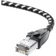 GCR Патч-корд PROF прямой 5.0m, UTP медь кат.6, STRONG черно-белый нейлон, ethernet high speed 10 Гбит/с, T568B, GCR-52779 Greenconnect RJ45(m) - RJ45(m) Cat. 6 UTP нейлон 5.0м чёрно-белый (GCR-52779)